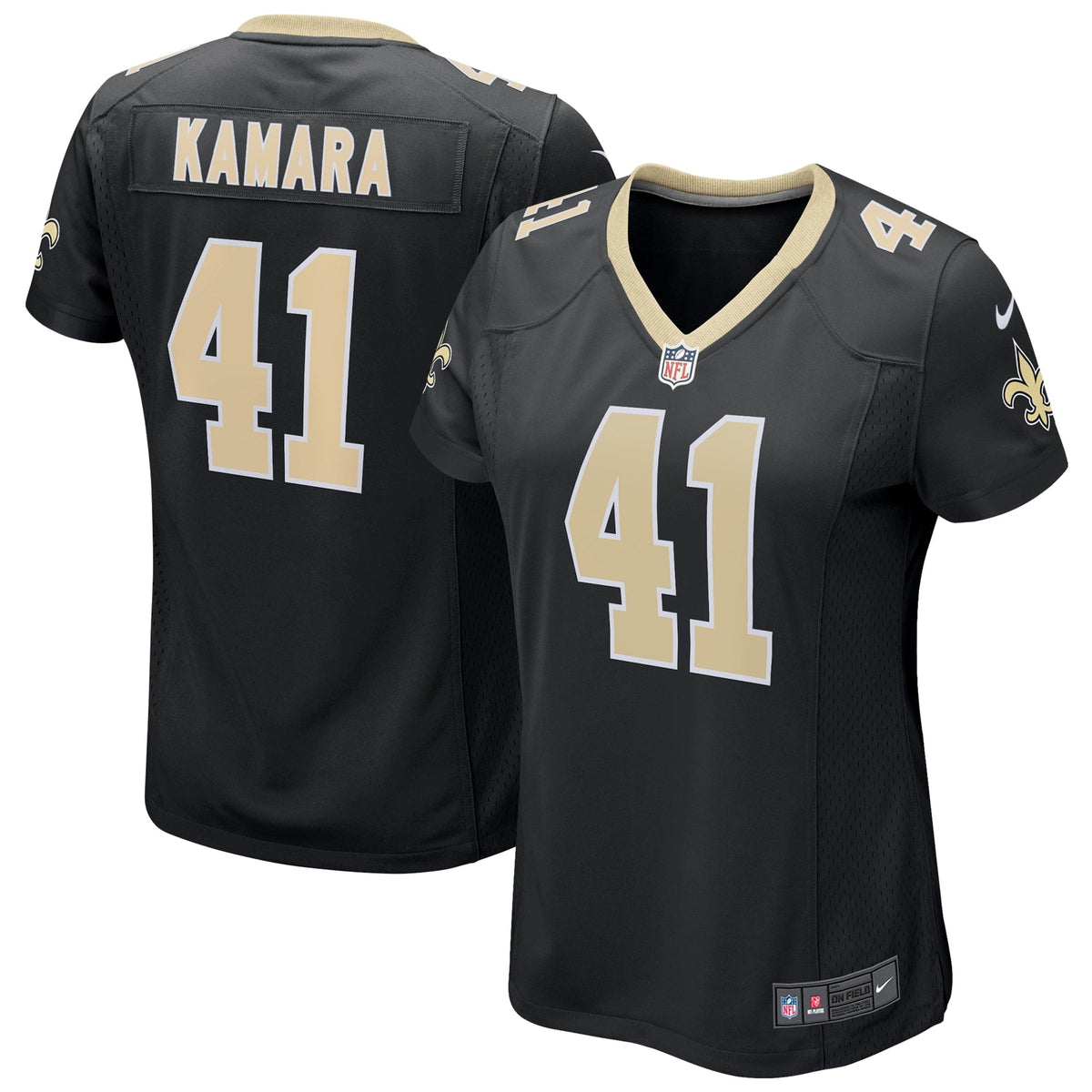 Women s Nike Alvin Kamara Black New Orleans Saints Game Jersey