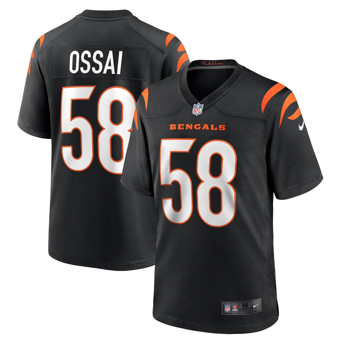 Men s Nike Joseph Ossai Black Cincinnati Bengals Game Jersey
