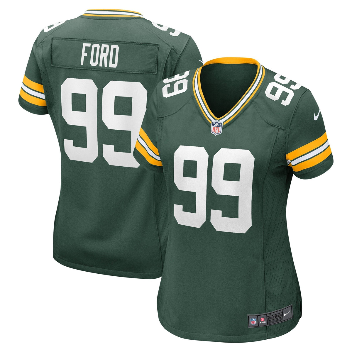 Women s Nike Jonathan Ford Green Green Bay Packers Player Game Jersey