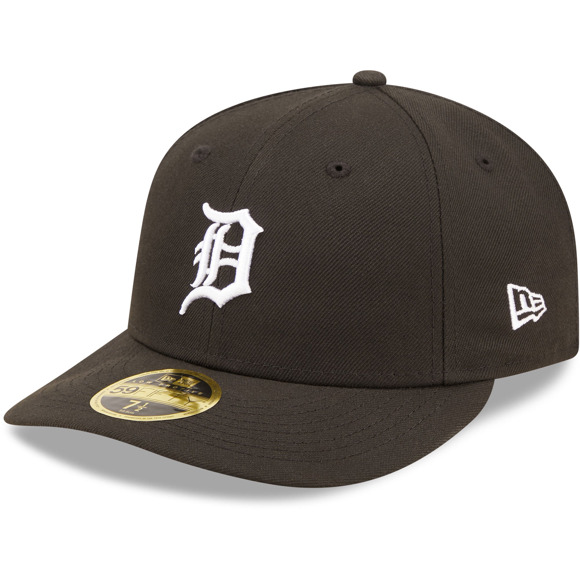Detroit Tigers New Era Black & White Low Profile 59FIFTY Fitted Hat