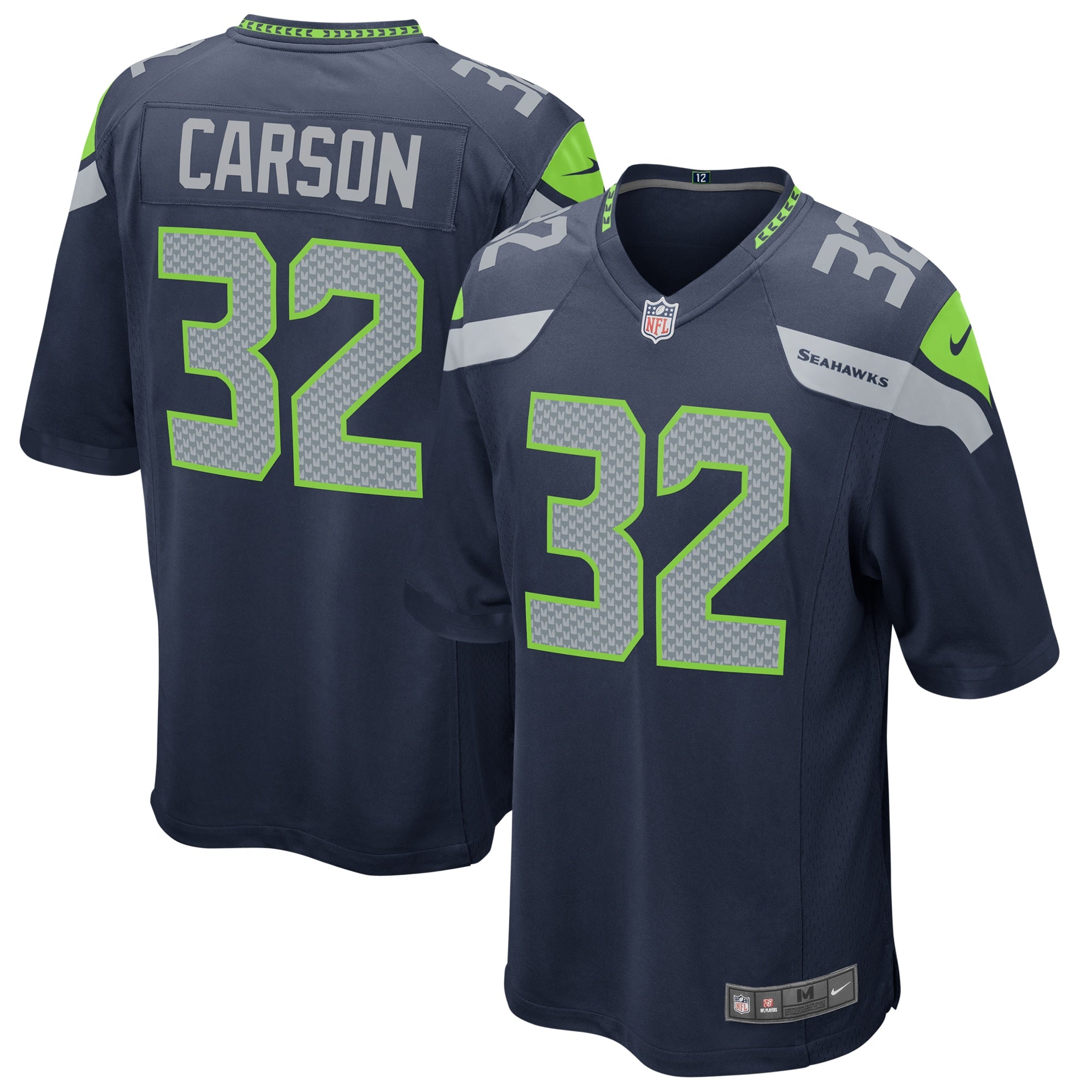 Chris Carson Seattle Seahawks Nike Game Jersey College Navy
