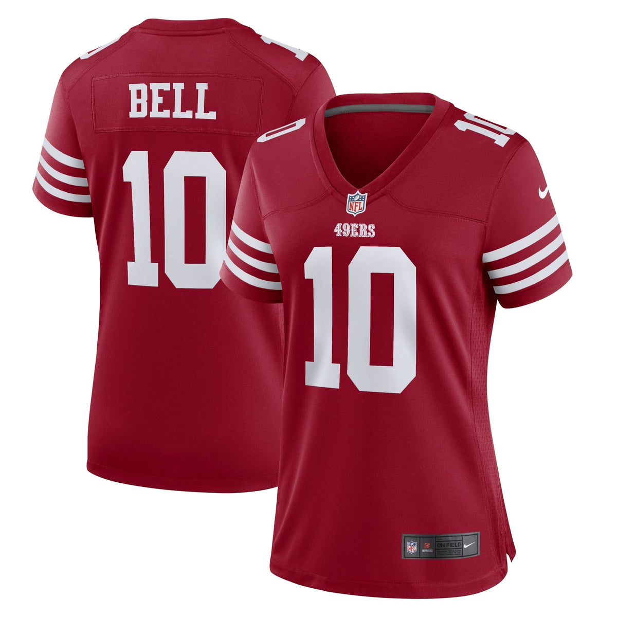 Women s Nike Ronnie Bell Scarlet San Francisco 49ers Team Game Jersey