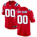 New England Patriots Nike Alternate Custom Jersey   Red