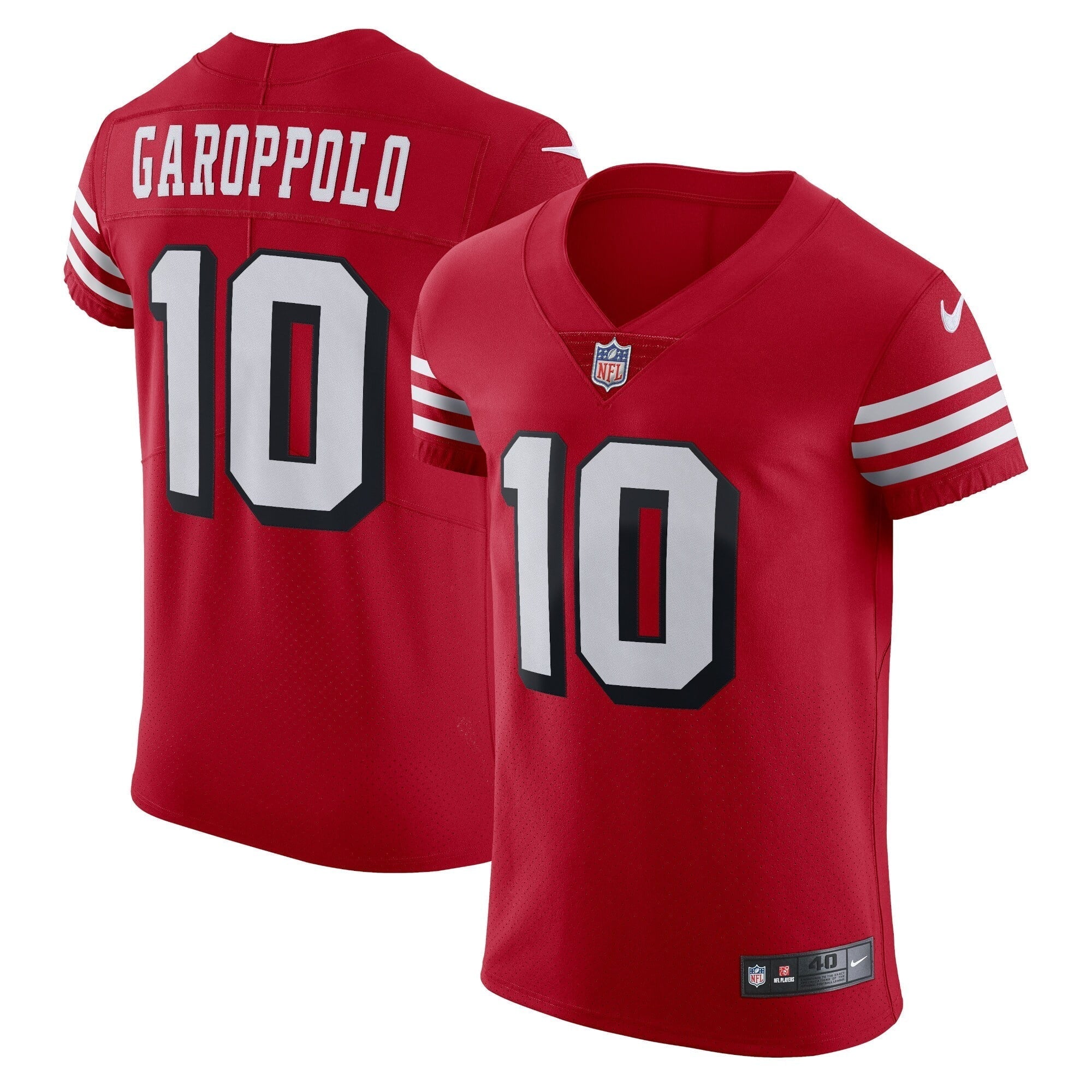 Men s Nike Jimmy Garoppolo Scarlet San Francisco 49ers Alternate Vapor Elite Jersey