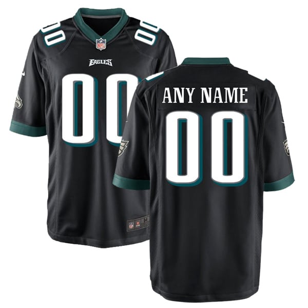 Philadelphia Eagles Nike Youth Game Custom Jersey   Black
