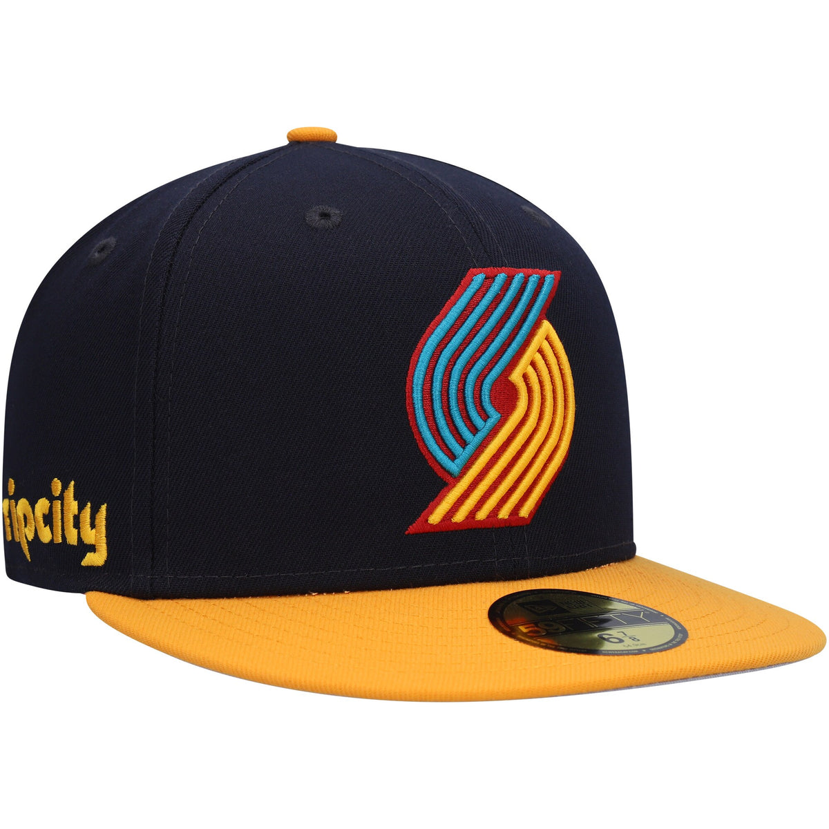 Portland Trail Blazers New Era Midnight 59FIFTY Fitted Hat - Navy/Gold