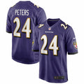Men s Nike Marcus Peters Purple Baltimore Ravens Game Jersey