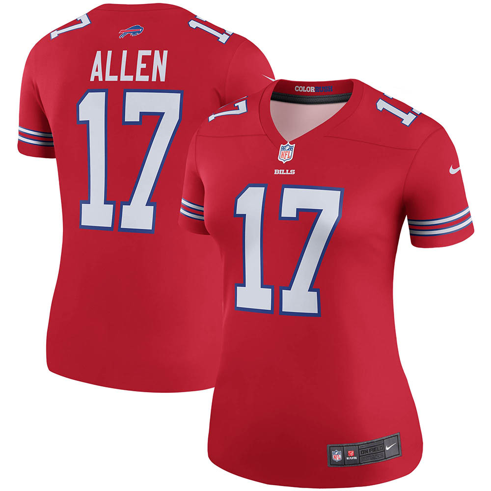 Women s Buffalo Bills Josh Allen Rush Legend Player Jersey Red