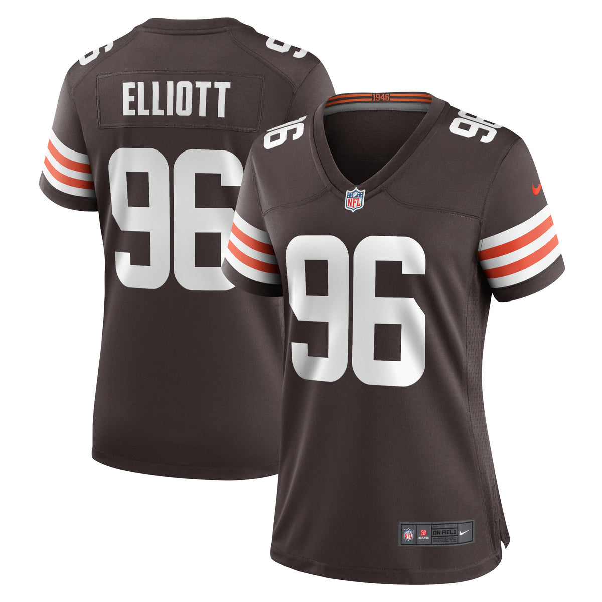 Jordans Elliott Cleveland Browns Nike Women s Game Jersey   Brown