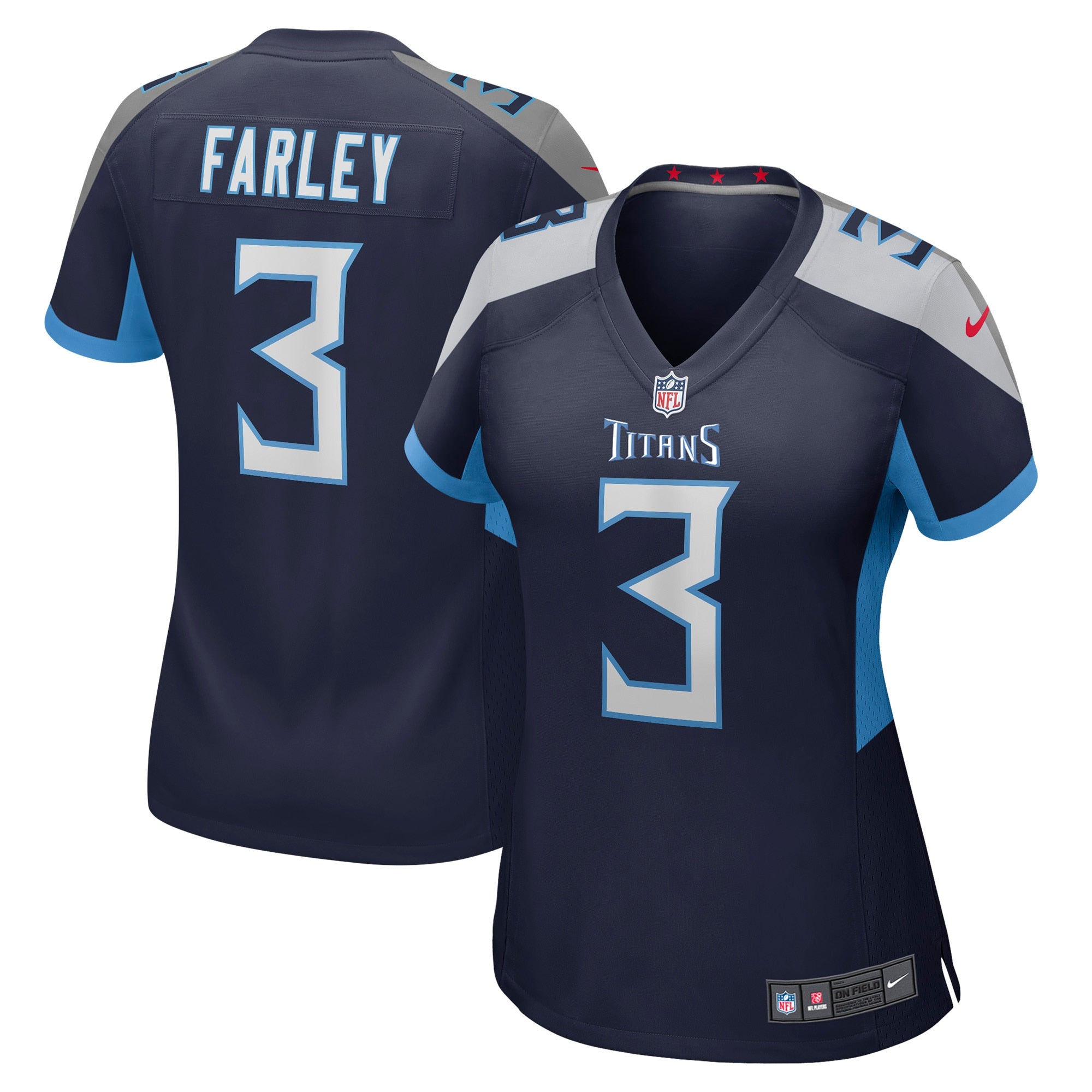 Caleb Farley Tennessee Titans Nike Women s Game Jersey   Navy
