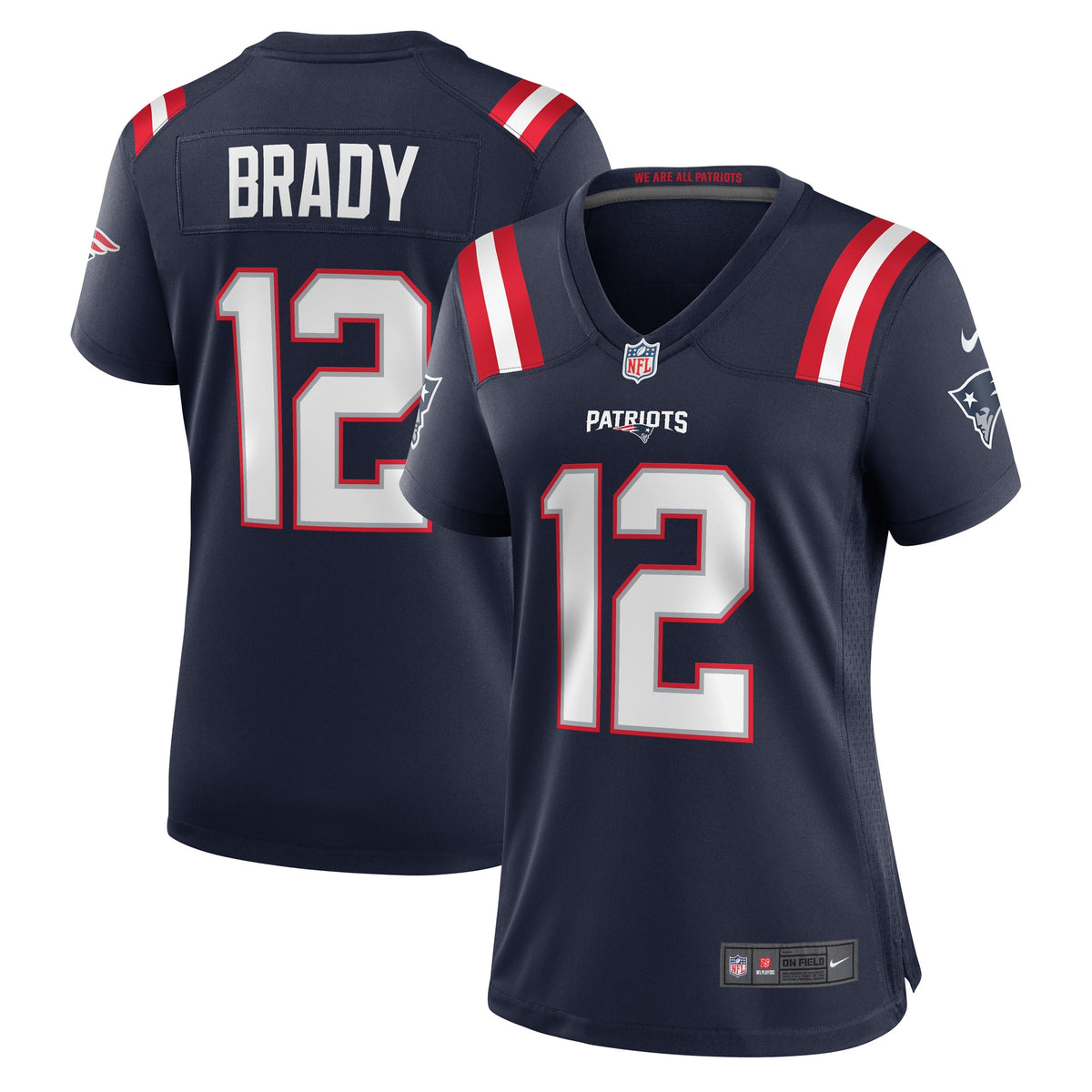 Tom Brady New England Patriots Nike Women s Retired Game Jersey   Navy