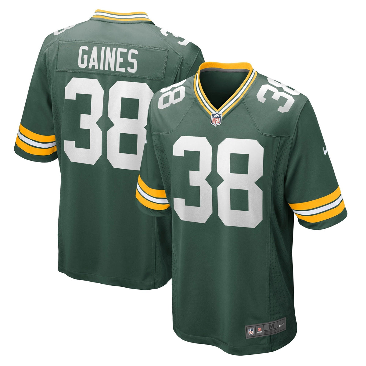 Men s Nike Innis Gaines Green Green Bay Packers Game Jersey