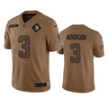 Men s Minnesota Vikings Jordan Addison 2023 Brown Salute To Service Limited Stitched Jersey
