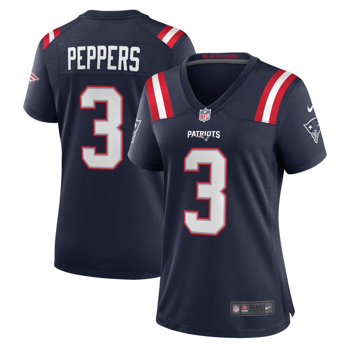 Women s Nike Jabrill Peppers Navy New England Patriots Game Jersey