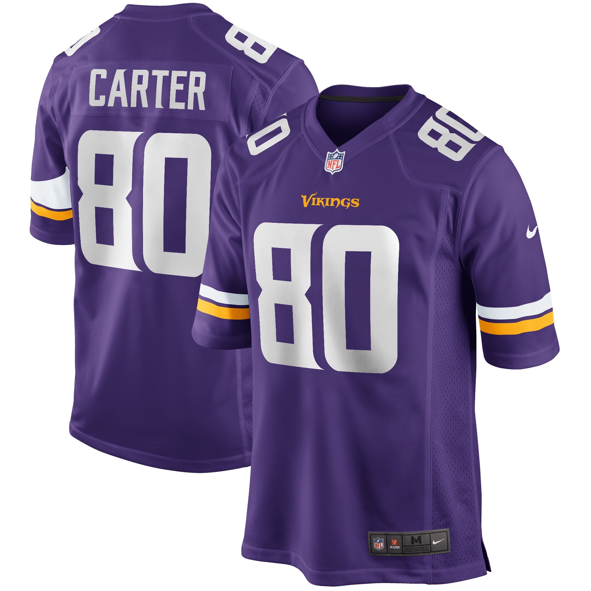Cris Carter Minnesota Vikings Nike Game Retired Player Jersey   Purple