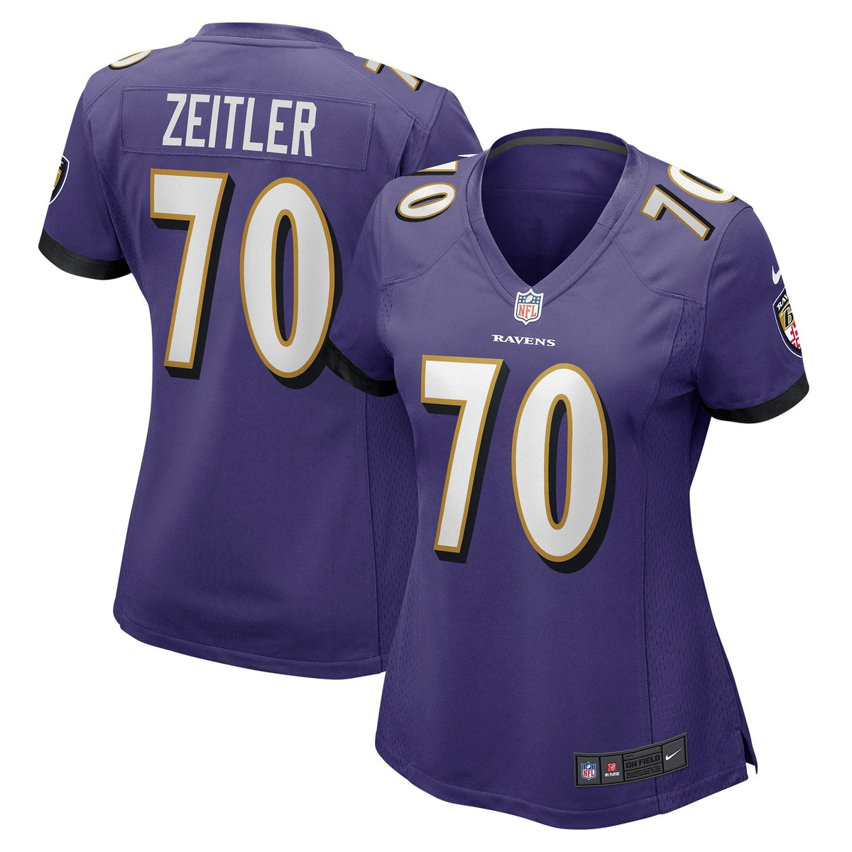 Women s Nike Kevin Zeitler Purple Baltimore Ravens Game Jersey