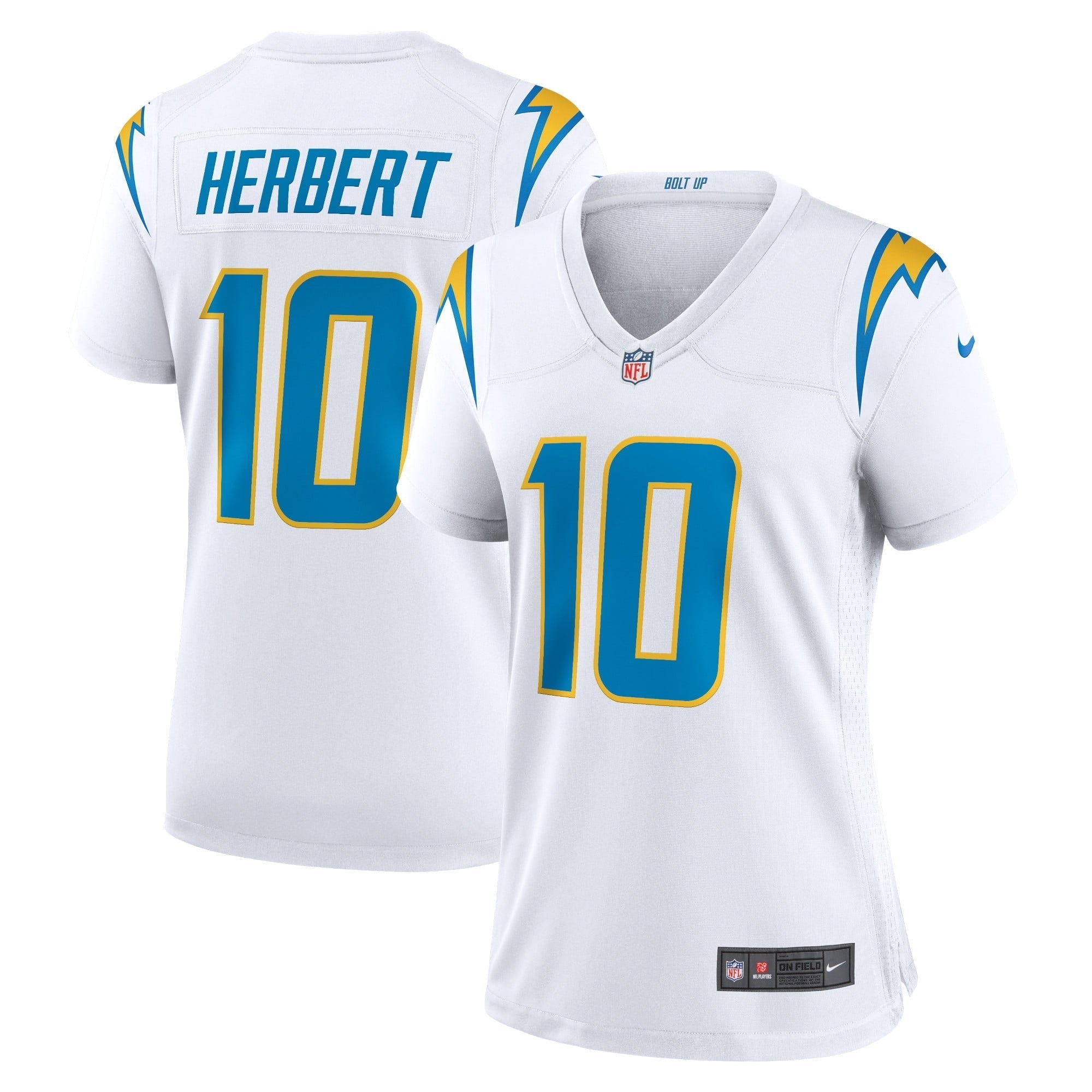 Women s Nike Justin Herbert White Los Angeles Chargers Game Jersey