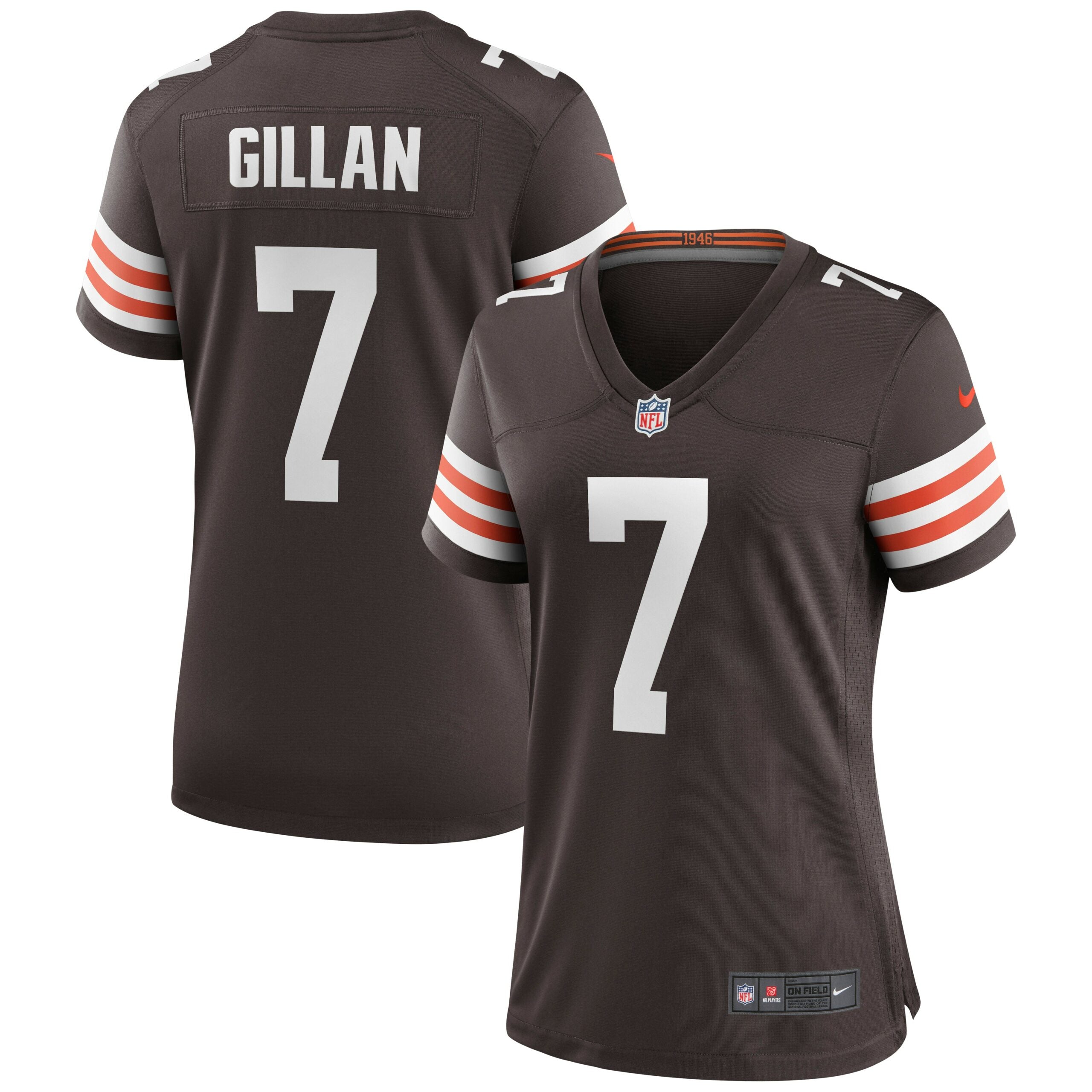 Jamie Gillan Cleveland Browns Nike Women s Game Jersey   Brown
