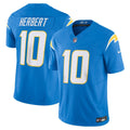 Men s Nike Justin Herbert Powder Blue Los Angeles Chargers Vapor F.U.S.E. Limited Jersey