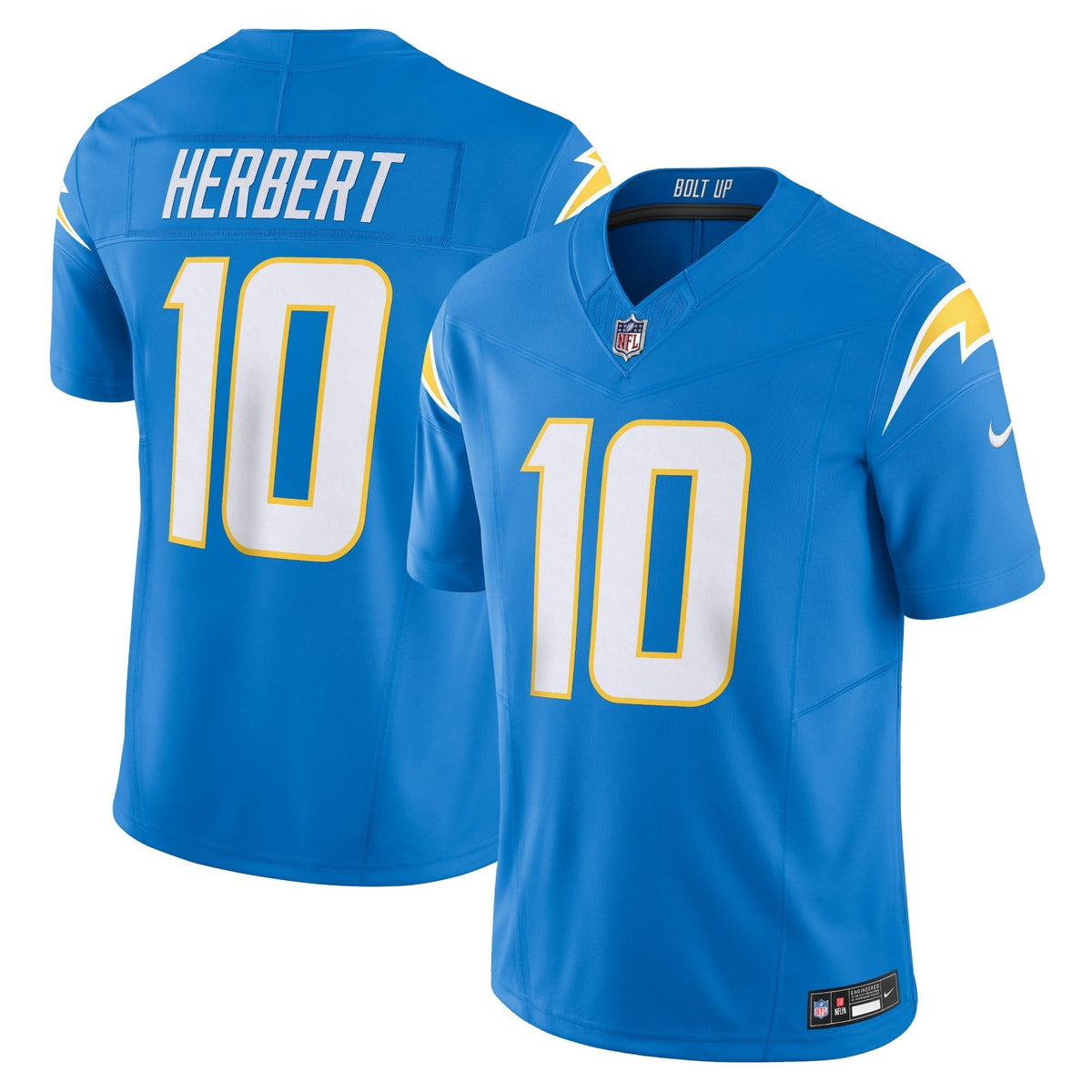 Men s Nike Justin Herbert Powder Blue Los Angeles Chargers Vapor F.U.S.E. Limited Jersey
