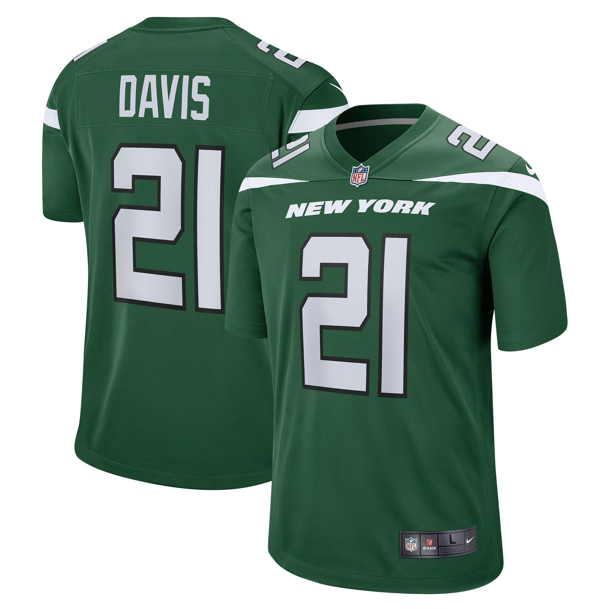 Ashtyn Davis New York Jets Nike Game Player Jersey   Gotham Green