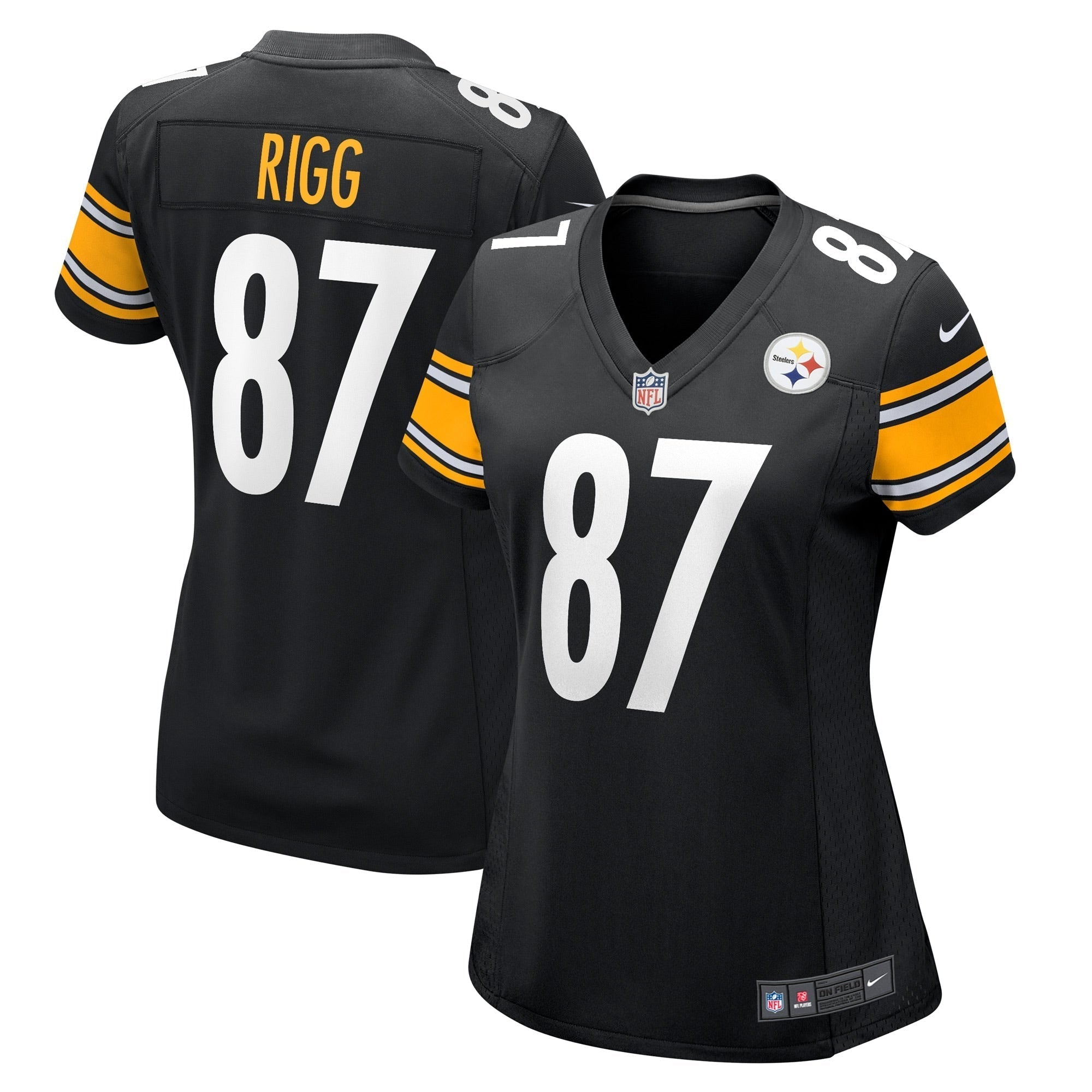 Women s Nike Justin Rigg Black Pittsburgh Steelers Game Player Jersey