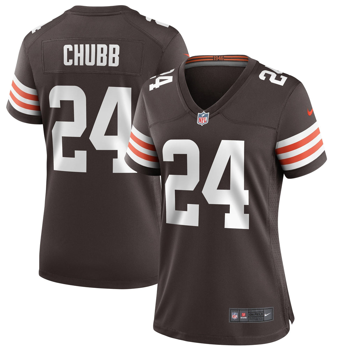 Women s Nike Nick Chubb Brown Cleveland Browns Game Jersey