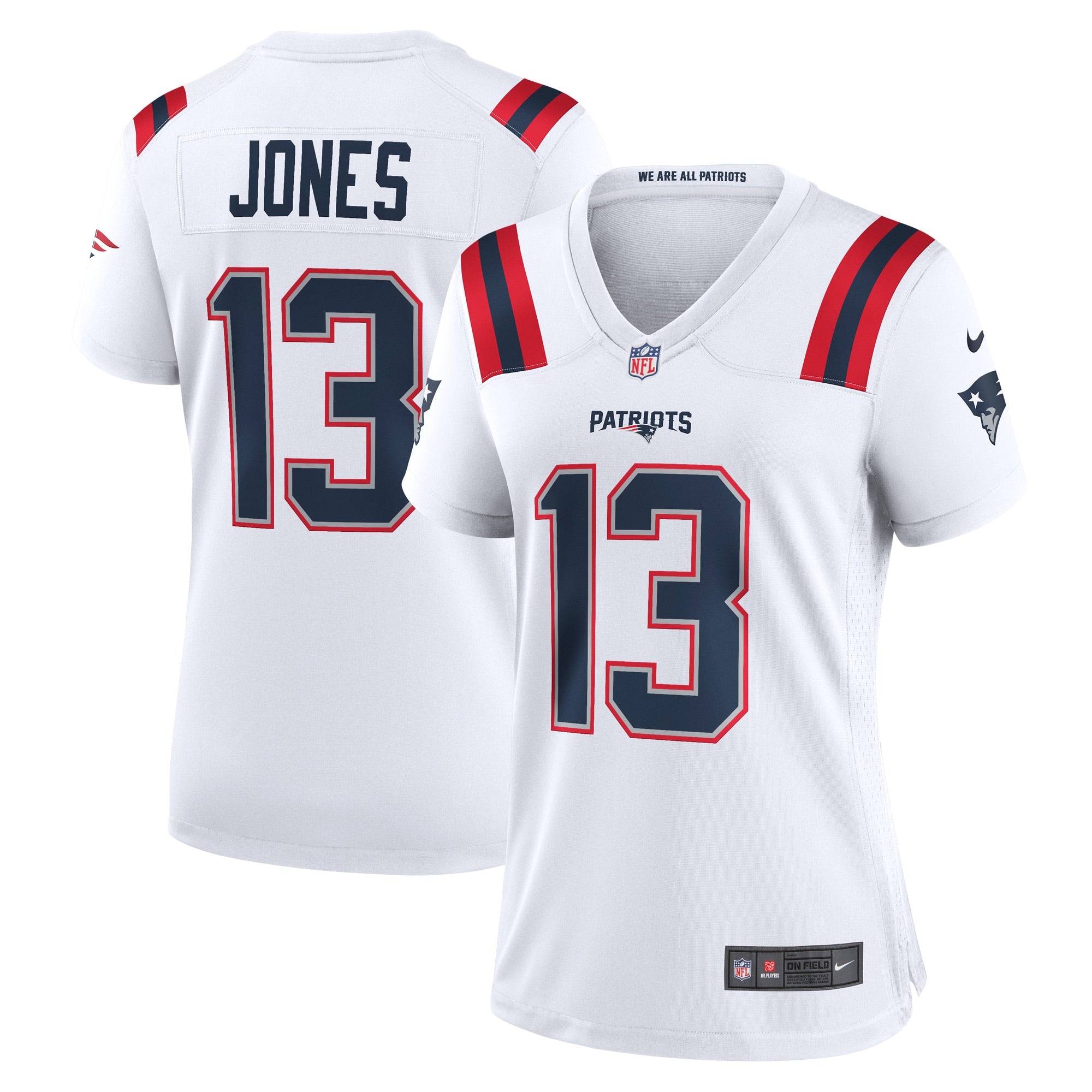 Jack Jones New England Patriots Nike Women s Game Player Jersey   White