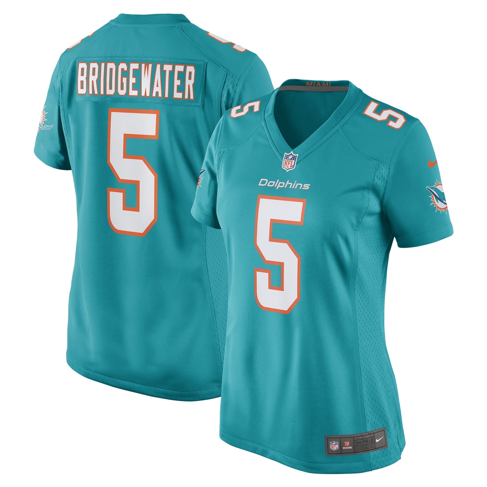 Women s Nike Teddy Bridgewater Aqua Miami Dolphins Game Jersey