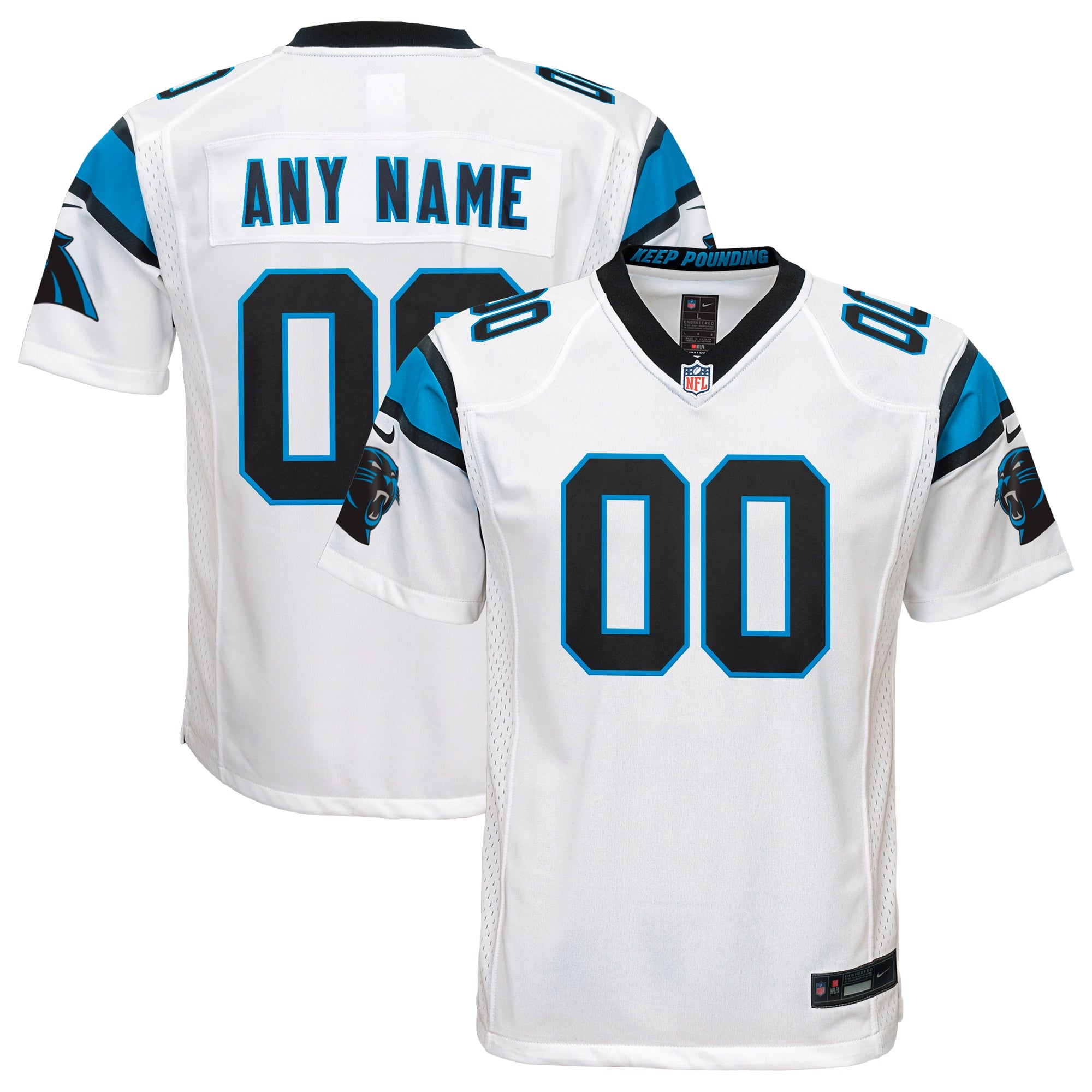 Carolina Panthers Nike Youth Custom Game Jersey   White