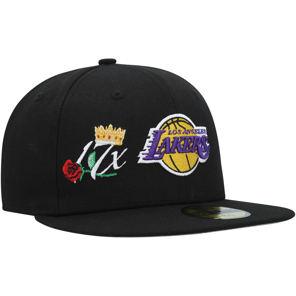 Los Angeles Lakers New Era Crown Champs 59FIFTY Fitted Hat - Black