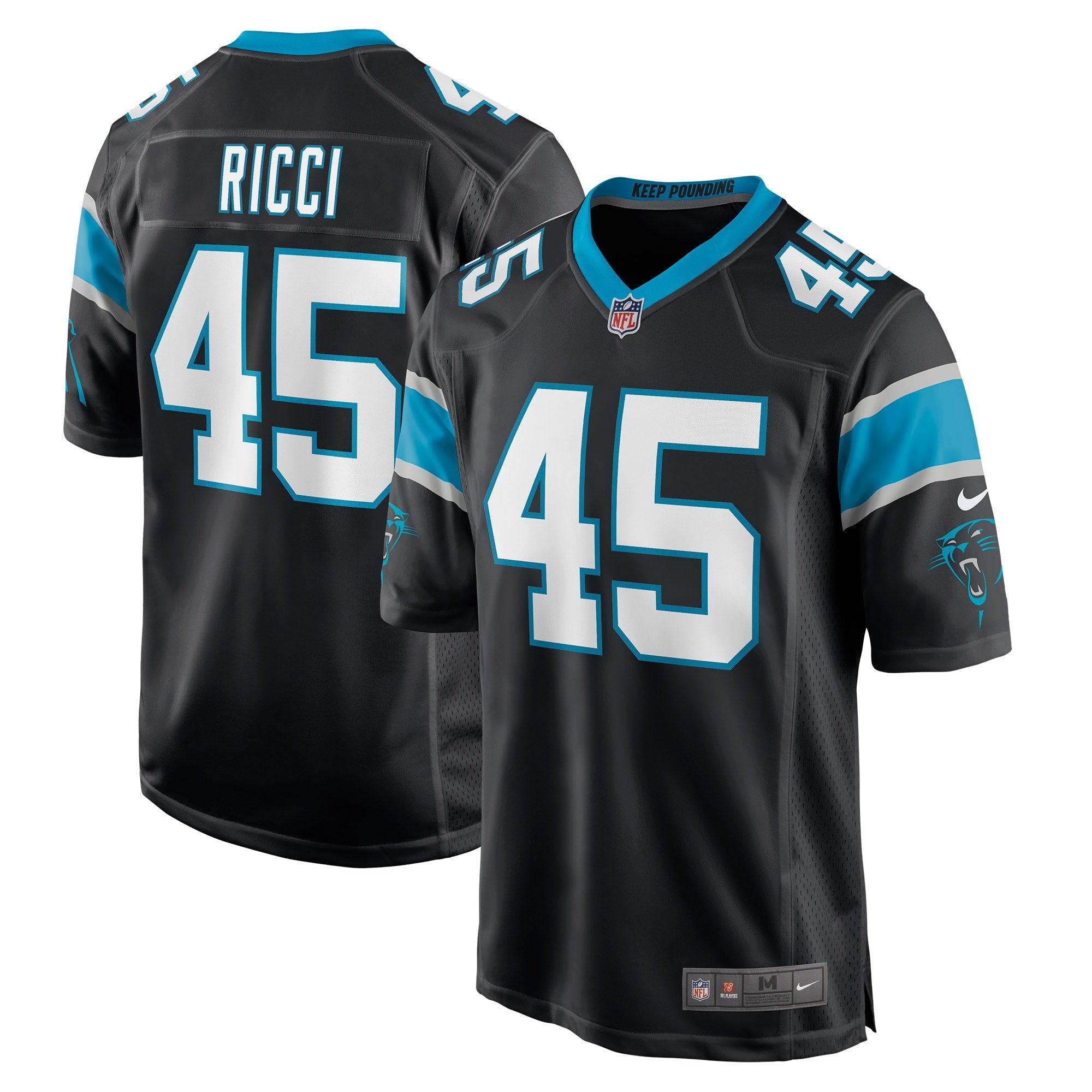 Giovanni Ricci Carolina Panthers Nike Player Game Jersey   Black