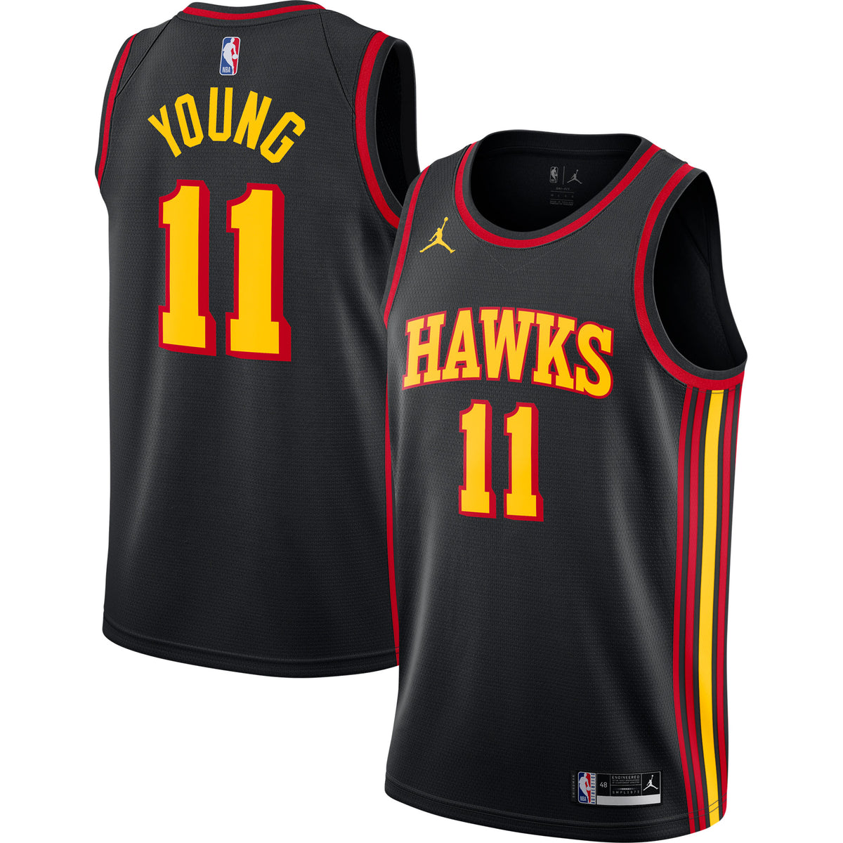 Trae Young Atlanta Hawks, NBA Jerseys Jordans Brand 2020/21 Swingman Jersey - Statement Edition - Black