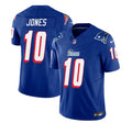 Men s New England Patriots Mac Jones Blue 2023 F.U.S.E. Vapor Limited Stitched Jersey