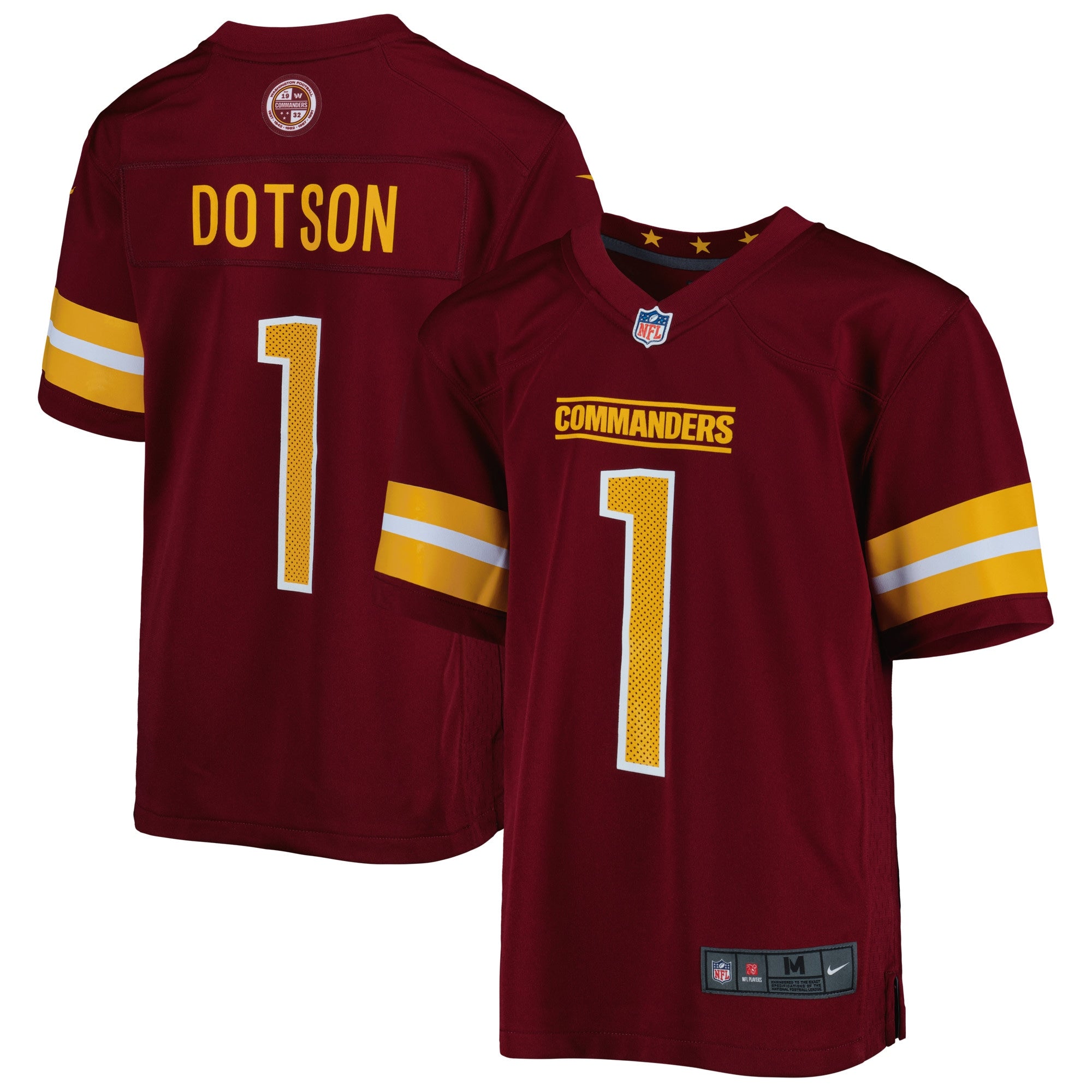 Jahan Dotson Washington Commanders Nike Youth Game Jersey   Burgundy