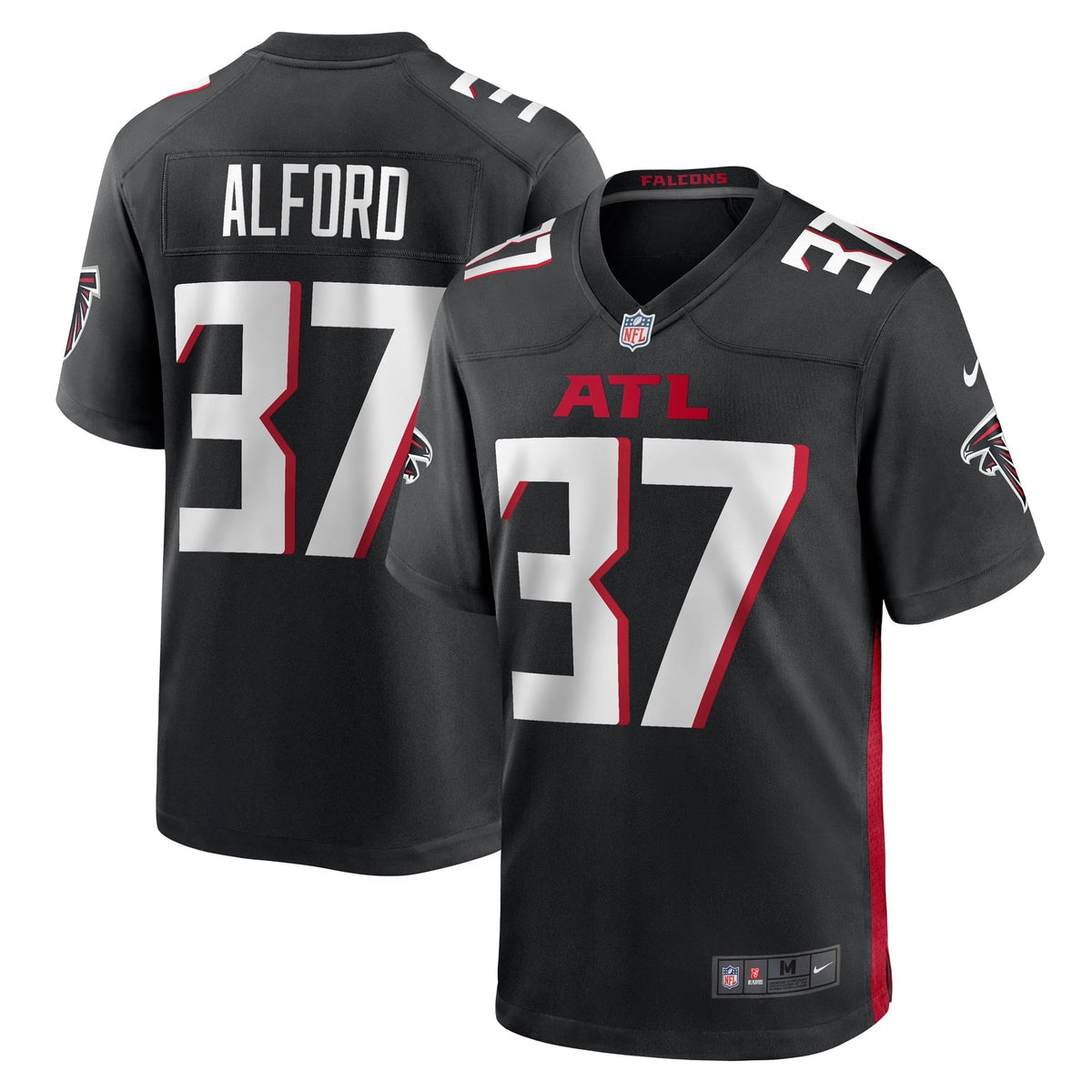 Men s Nike Dee Alford Black Atlanta Falcons Player Game Jersey