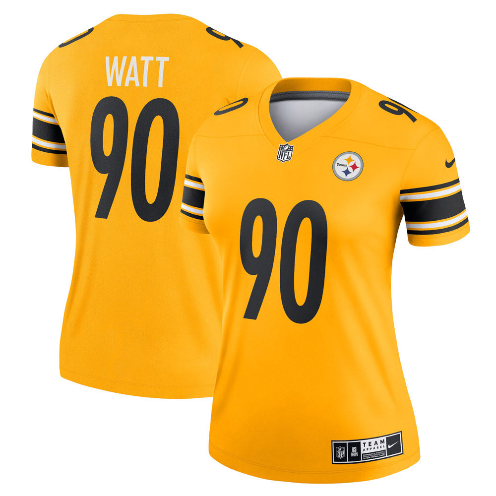 Women s Pittsburgh Steelers T.J. Watt Inverted Legend Jersey Gold