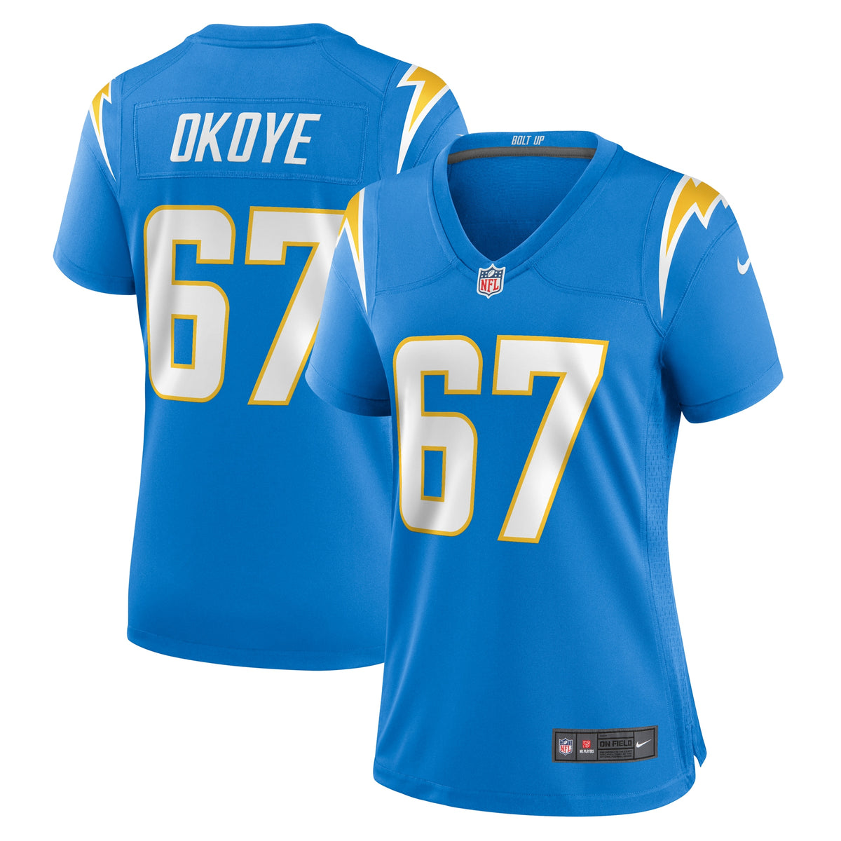 CJ Okoye Los Angeles Chargers Nike Women s Team Game Jersey    Powder Blue