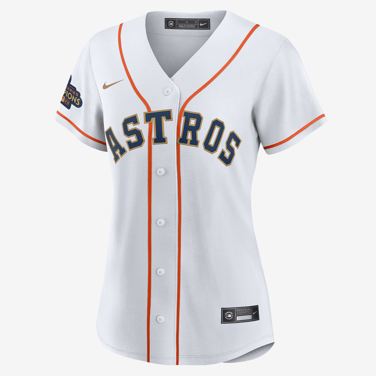 MLB Houston Astros 2022 World Series Champions Gold (Alex Bregman) Women's Replica Baseball Jersey - White/Gold