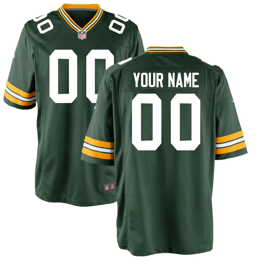 Green Bay Packers Nike Youth Custom Game Jersey   Green