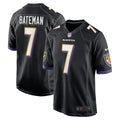 Men s Nike Rashod Bateman Black Baltimore Ravens Game Player Jersey
