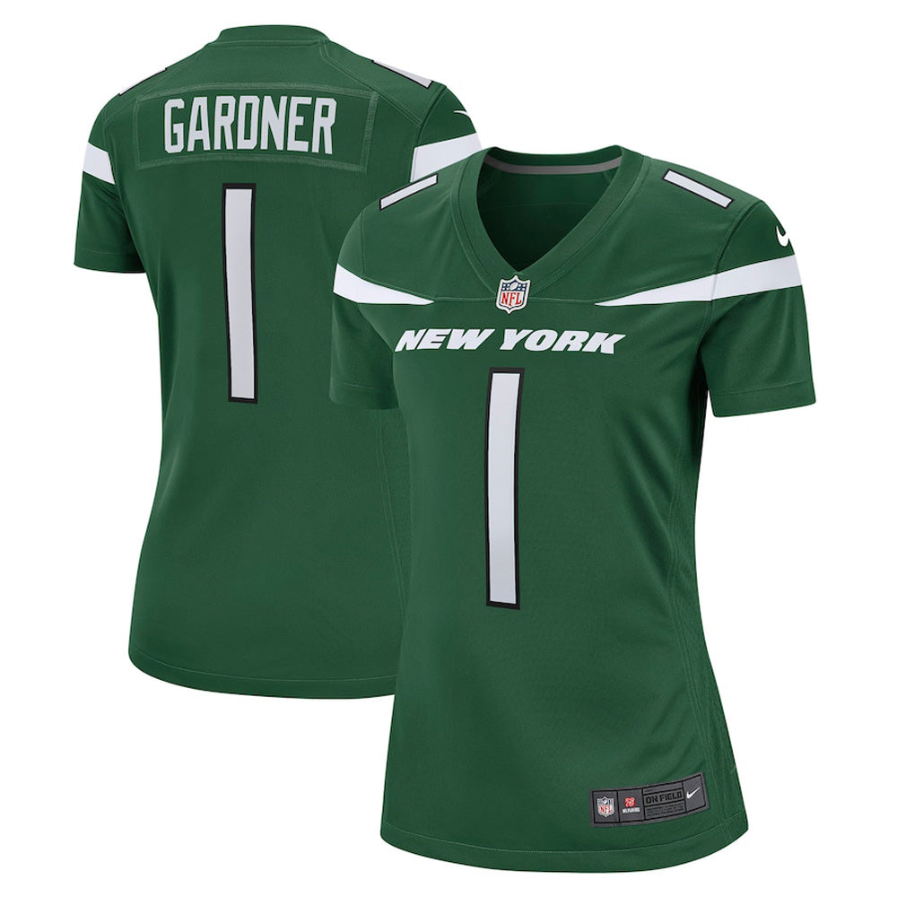 Women s New York Jets Sauce Gardner Game Jersey   Green