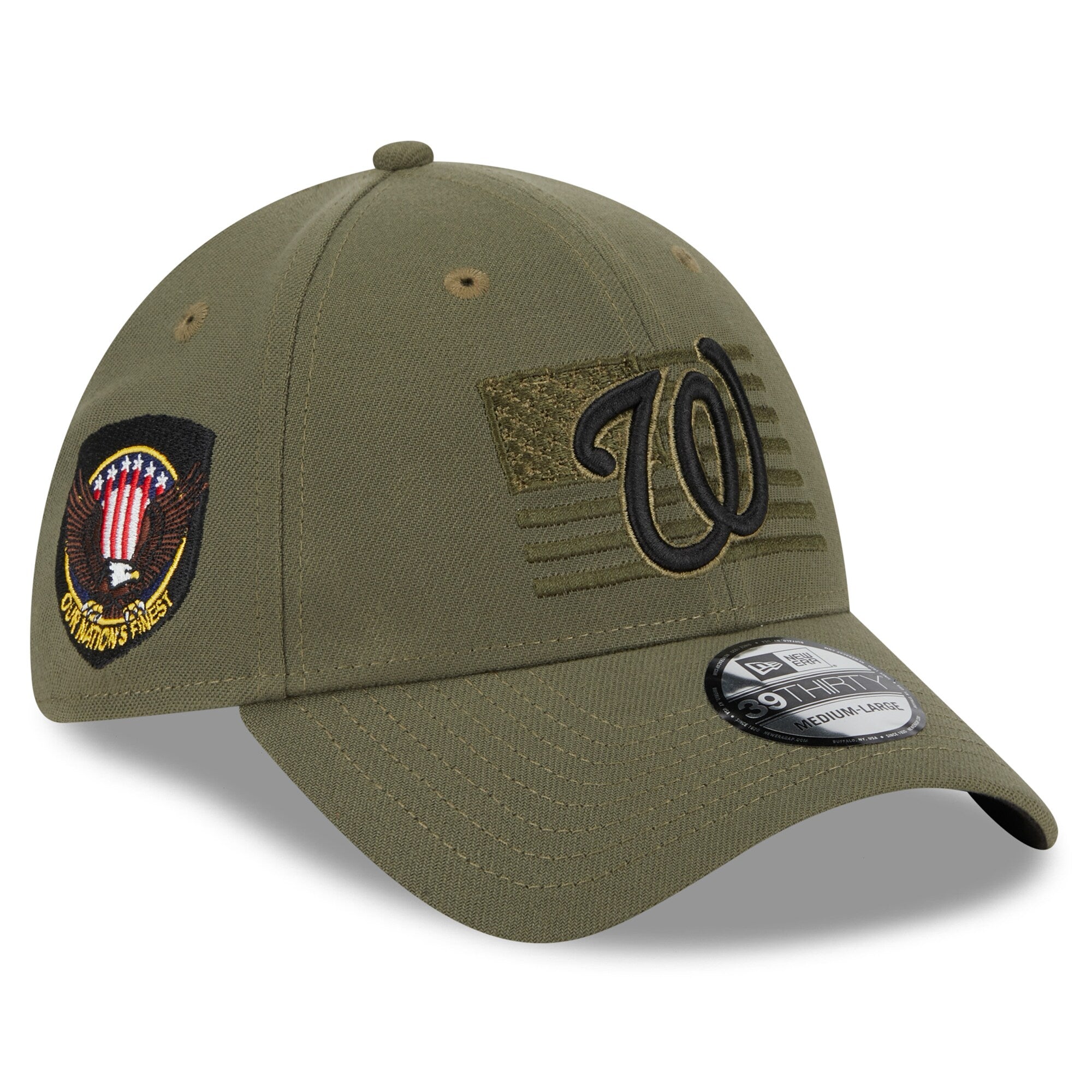Washington Nationals New Era 2023 Armed Forces Day 39THIRTY Flex Hat - Green
