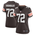 Women s Nike Hjalte Froholdt Brown Cleveland Browns Game Player Jersey
