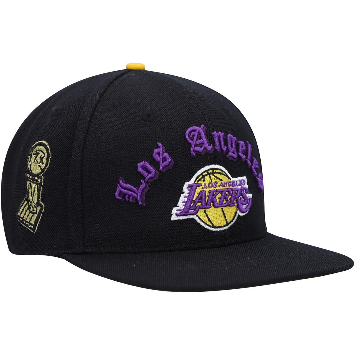 Los Angeles Lakers Pro Standard Old English Snapback Hat - Black