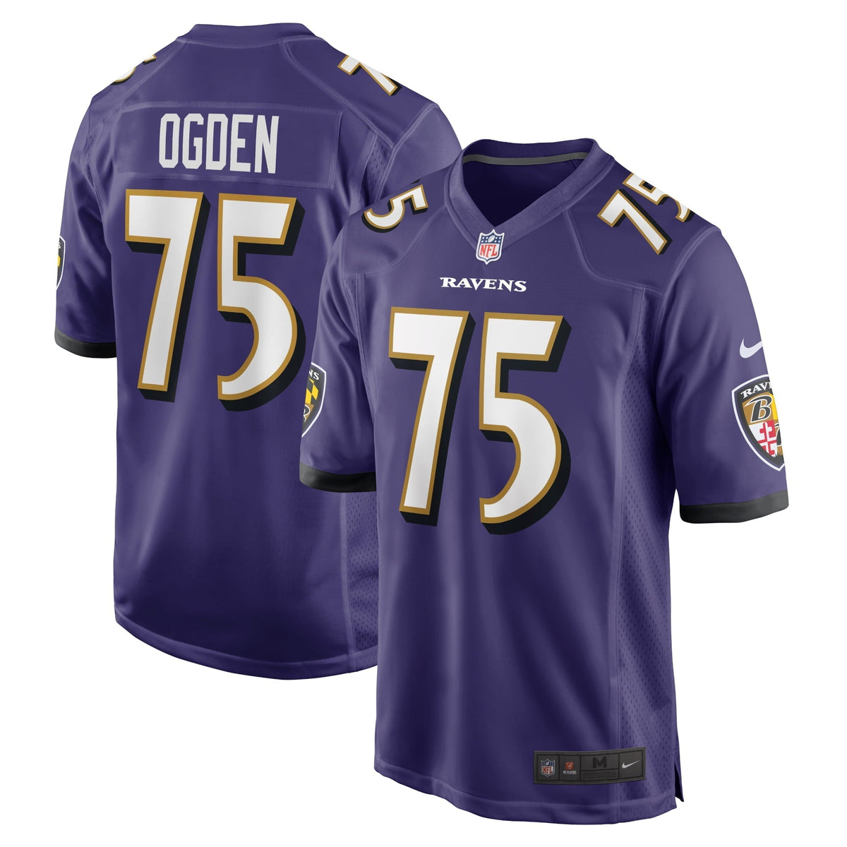 Men s Nike Jonathan Ogden Purple Baltimore Ravens Retired Player Game Jersey