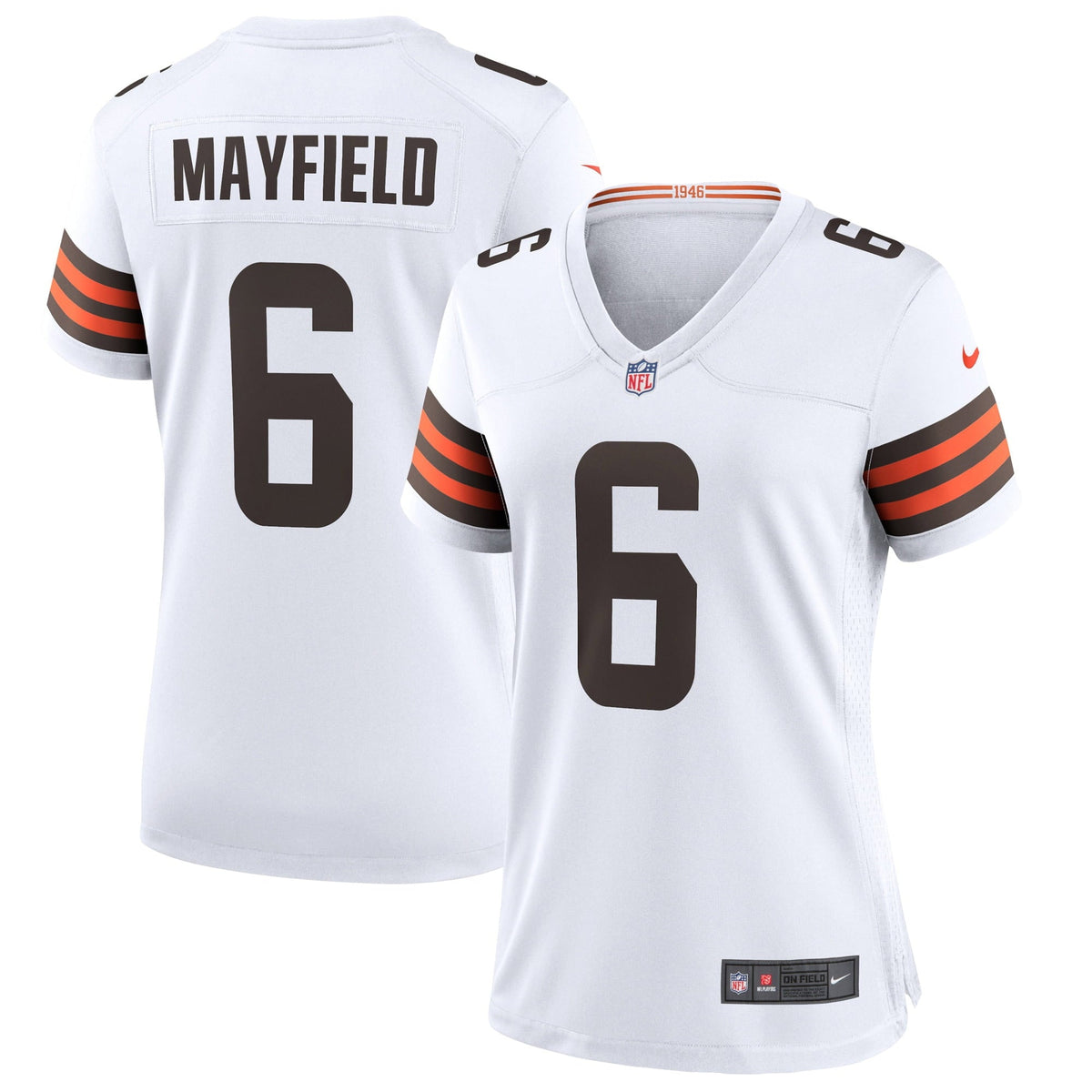Women s Nike Baker Mayfield White Cleveland Browns Game Jersey
