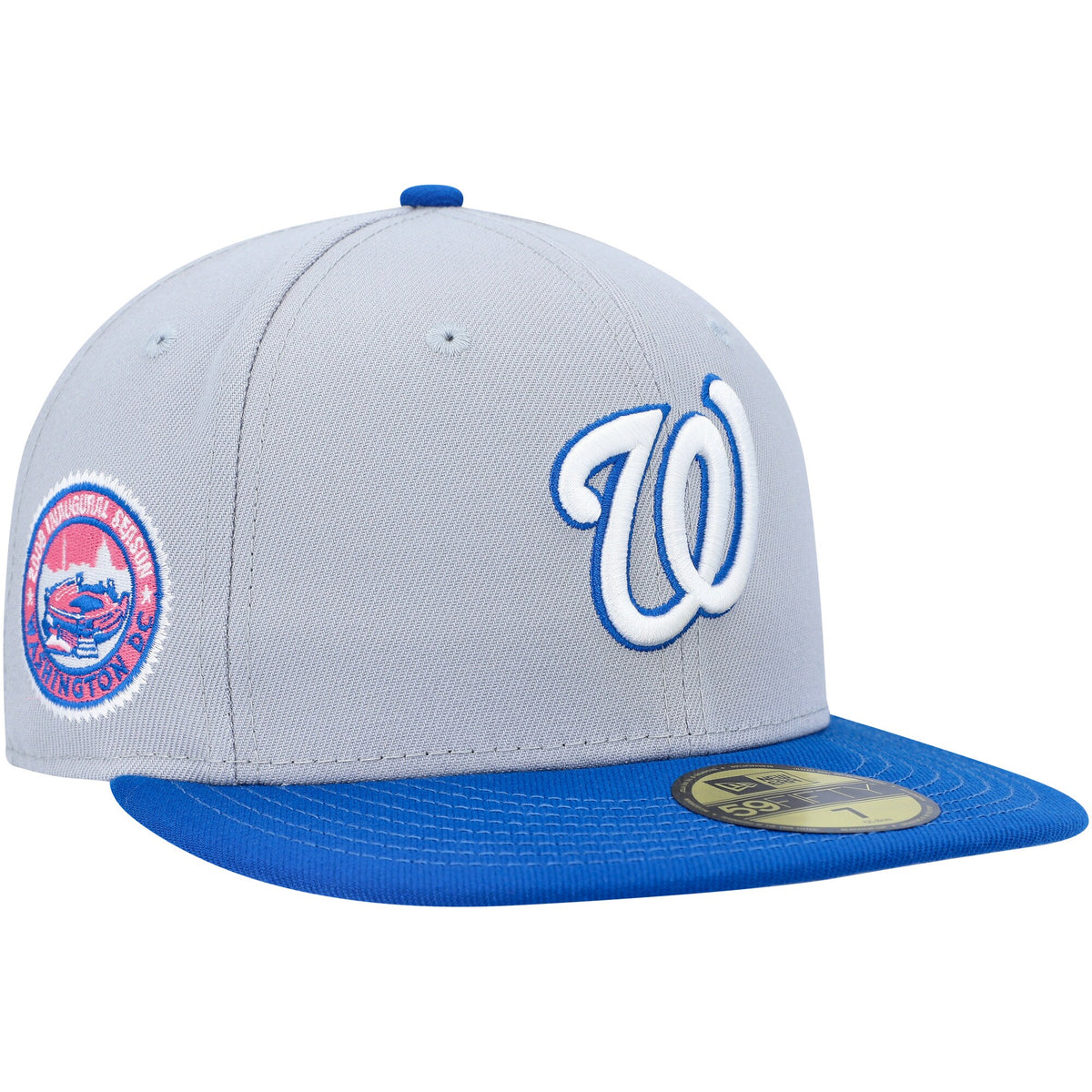 Washington Nationals New Era Dolphin 59FIFTY Fitted Hat - Gray/Blue