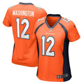 Women s Nike Montrell Washington Orange Denver Broncos Game Player Jersey