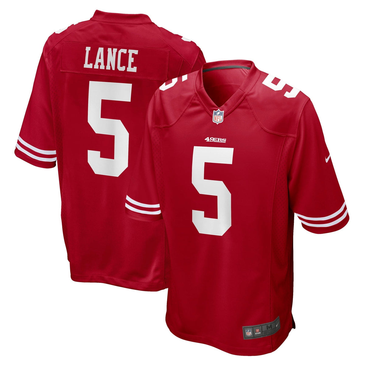 Men s Nike Trey Lance Scarlet San Francisco 49ers Game Jersey